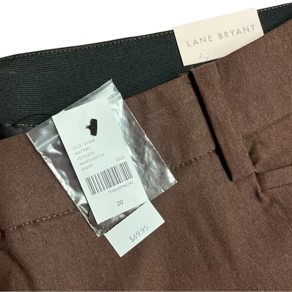LANE BRYANT "THE 4-SEASON SLIM CAPRI", MID-RISE, CHOCOLATE BROWN, SIZE 20 NWT - Picture 6 of 9